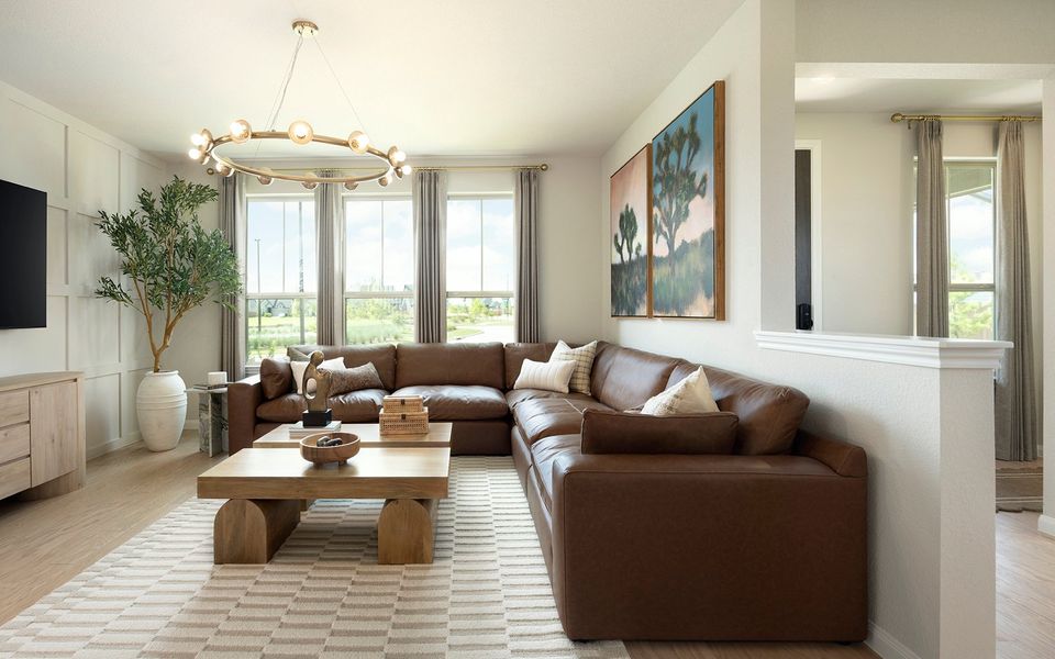 Representative furnished interior of a home built from the Verbena by Brookfield Residential in Elyson, Katy (Image 6).