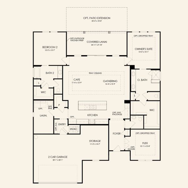 2D floor plan layout for the Stardom by Del Webb in Del Webb Southern Oaks, Newnan, GA (Image 4).