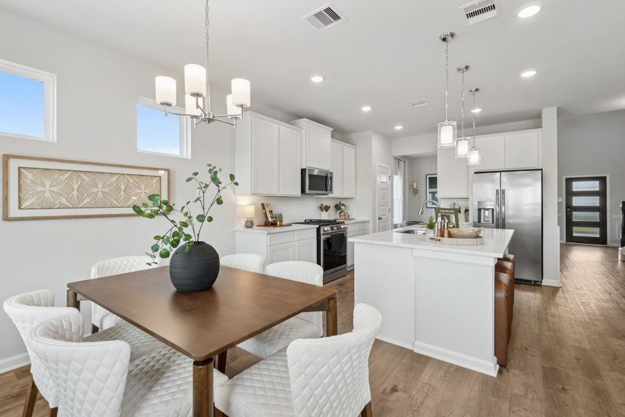 The Princeton II- Kitchen with Large Island and Breakfast Area