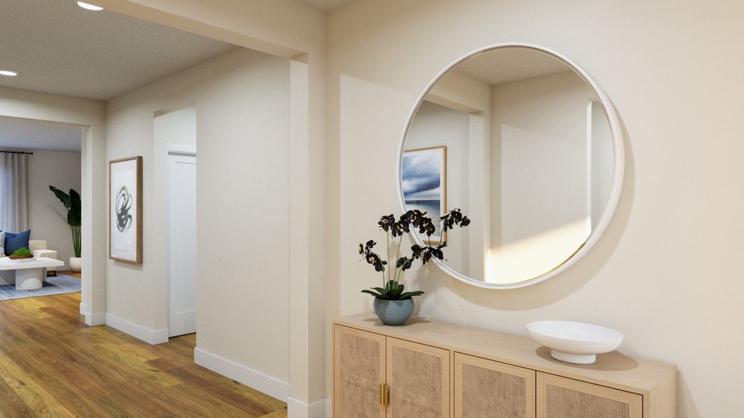 Representative furnished interior of a home built from the Lakewood II by Landsea Homes in Highlands Preserve, Mead (Image 8).