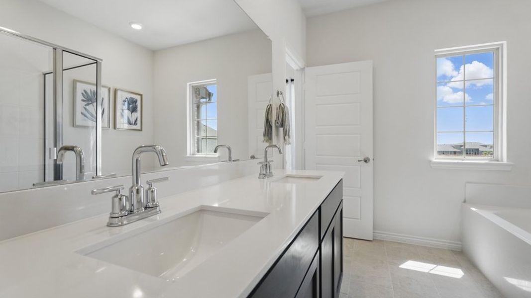 Furnished interior view inside a new home in Liberty Crossing, Royse City (Image 17).
