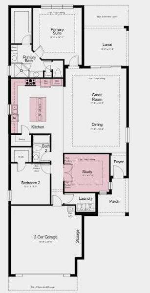 Additional Highlights Include: Gourmet kitchen, study in place of flex room, 8 foot interior doors, and tray ceilings.