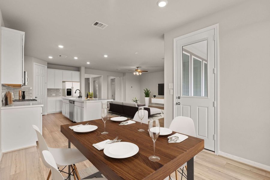 Breakfast Area. Note: Sample product photo - actual exterior and interior selections may vary by homesite