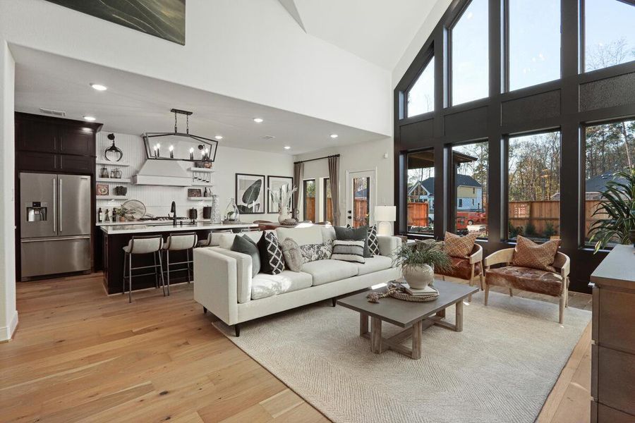 Furnished interior view inside a new home in The Highlands 50', Porter (Image 6). Furnished interior view inside a new home in The Highlands 50', Porter (Image 6).