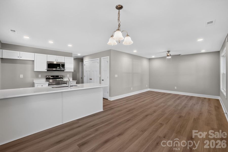 Open Living Room and Kitchen