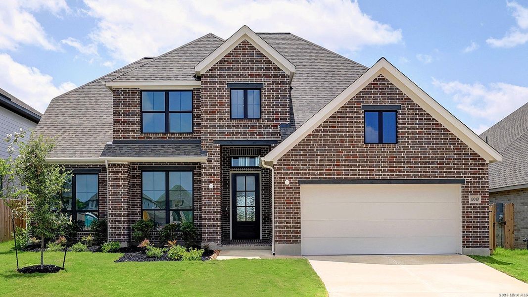 Front exterior of a new home in Kallison Ranch, San Antonio, TX, highlighting curb appeal (Image 2).