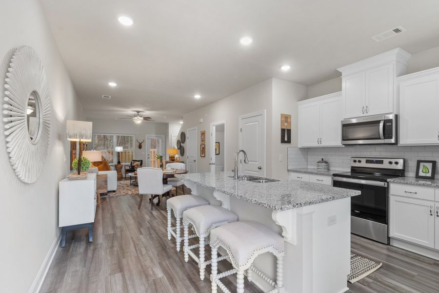 Stylish 2 bedroom townhome floorplan: The Athens by Ivey Homes