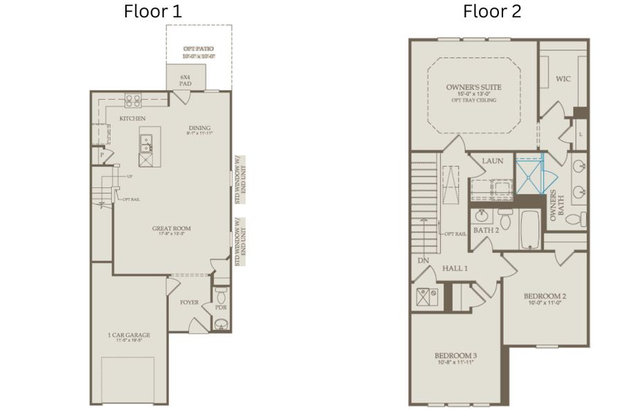 2D floor plan layout of this home in Solana, Durham, NC (Image 4).