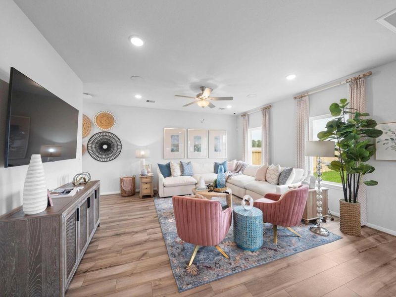 Furnished interior view inside a new home in Hill & Dale Ranch, Splendora (Image 3).