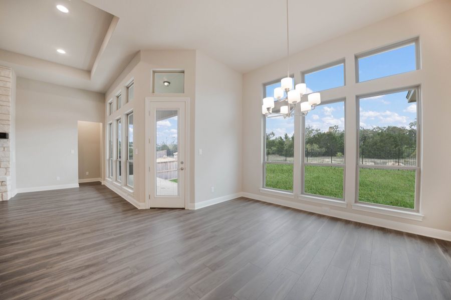 Representative unfurnished interior of a home built from the The Davinci by Whitestone Custom Homes in Johnson Ranch, Bulverde (Image 51).