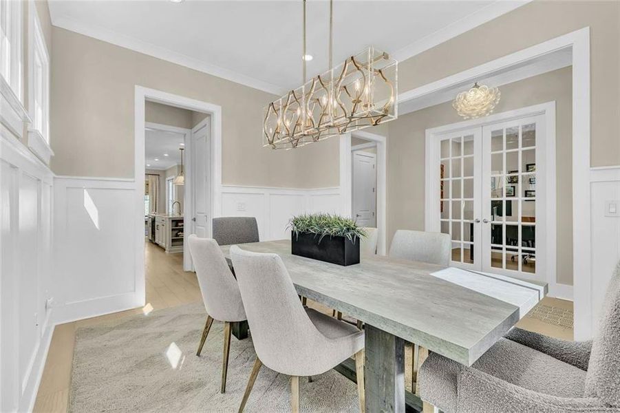 Furnished interior view inside a new home in Manning on the Square, Alpharetta (Image 11).