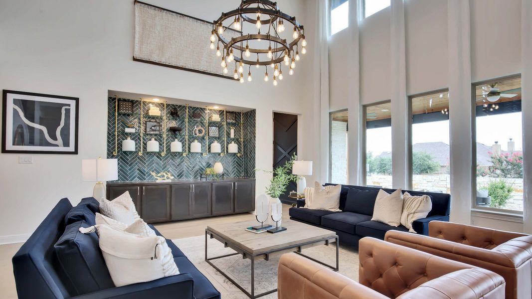 Furnished interior view inside a new home in Oaks at San Gabriel, Georgetown (Image 15). Furnished interior view inside a new home in Oaks at San Gabriel, Georgetown (Image 15).