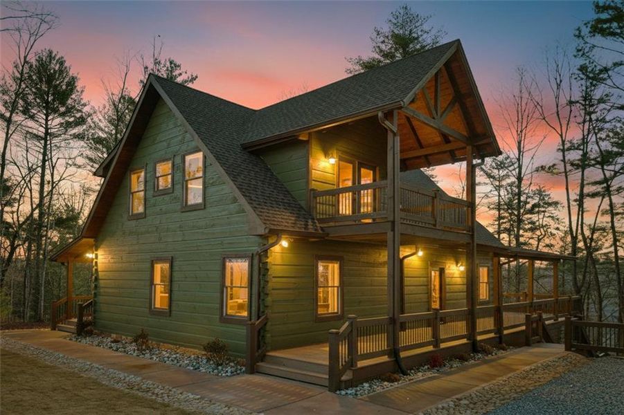 Exterior details and patio area of a home in , Ellijay (Image 3).