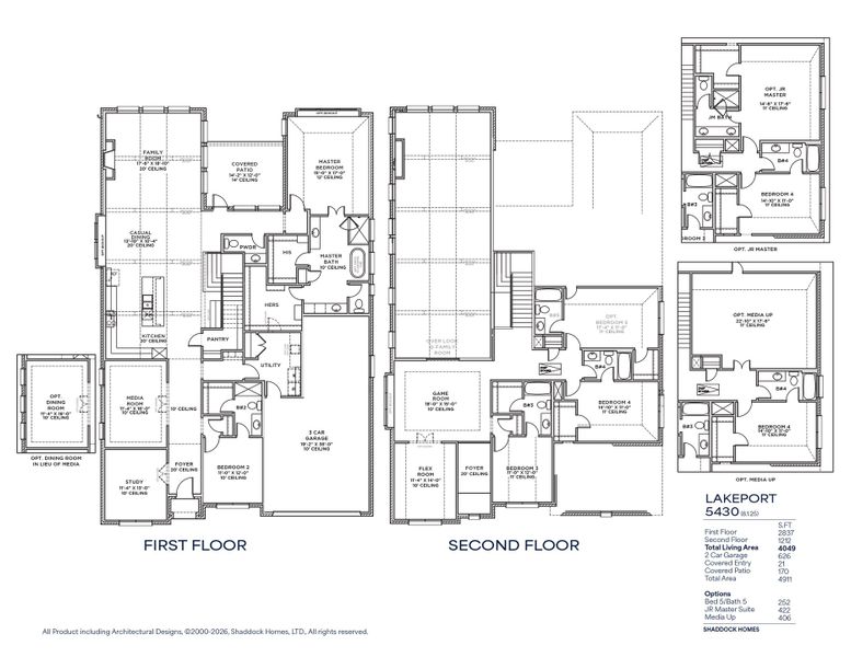 2D floor plan layout of this home in Custer Ridge Estates, Allen, TX (Image 3). 2D floor plan layout of this home in Custer Ridge Estates, Allen, TX (Image 3).
