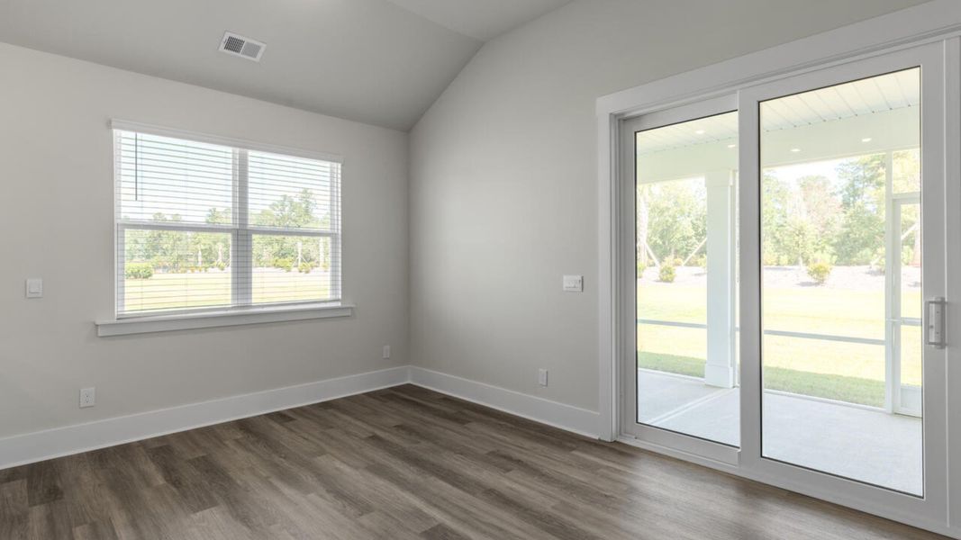 Representative unfurnished interior of a home built from the LITCHFIELD by D.R. Horton in Indigo Preserve, Leland (Image 13).