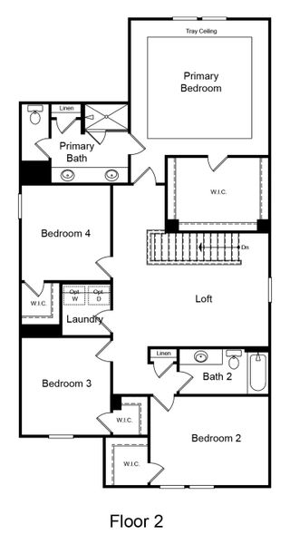 2D floor plan layout of this home in Windance Lake, Loganville, GA (Image 3).