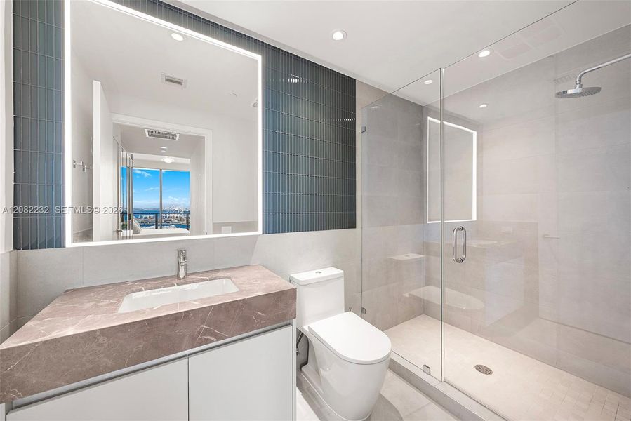 Furnished interior view inside a new home in , Miami Beach (Image 49).