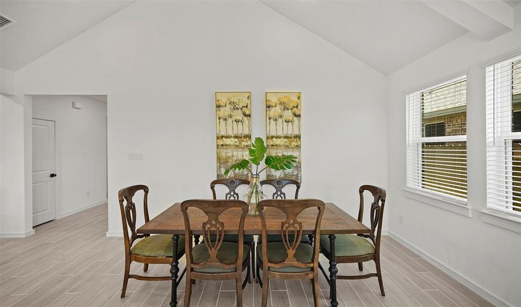 Sun-lit dining area (*Photo not of actual home and used for illustration purposes only.)