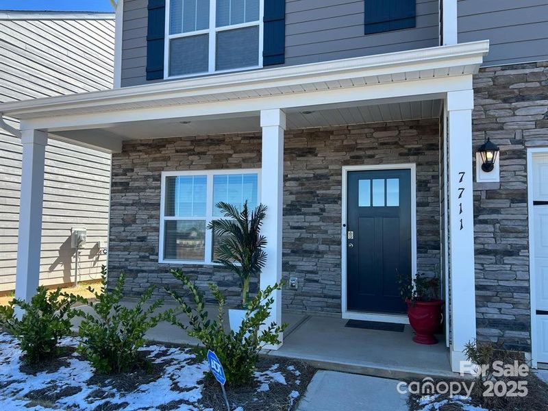 Front exterior of a new home in Laurelbrook, Sherrills Ford, NC, highlighting curb appeal (Image 19).
