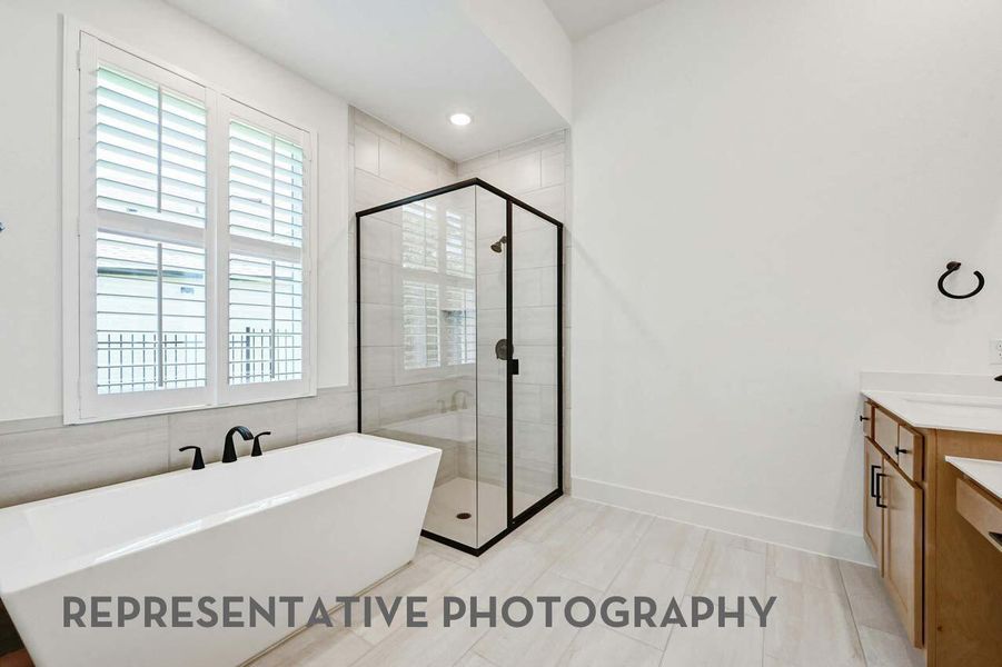 Furnished interior view inside a new home in 6 Creeks at Waterridge, Kyle (Image 6). Furnished interior view inside a new home in 6 Creeks at Waterridge, Kyle (Image 6).