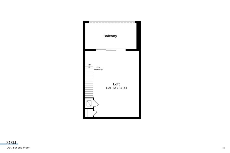 2D floor plan layout for the Sabal by DRB Homes in River Preserve Estates, Parrish, FL (Image 5).
