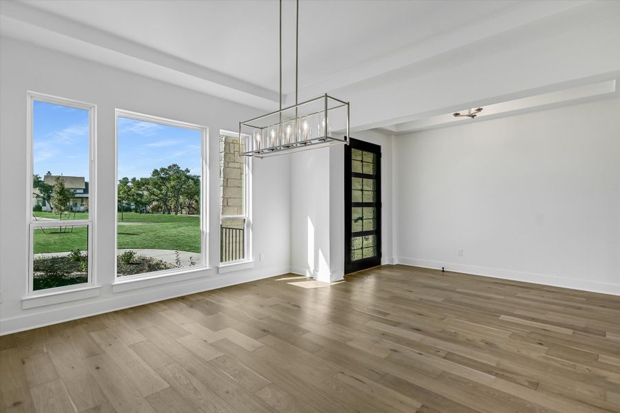 Representative unfurnished interior of a home built from the Santa Barbara II by Giddens Homes in Scofield Farms Estates, Georgetown (Image 157).