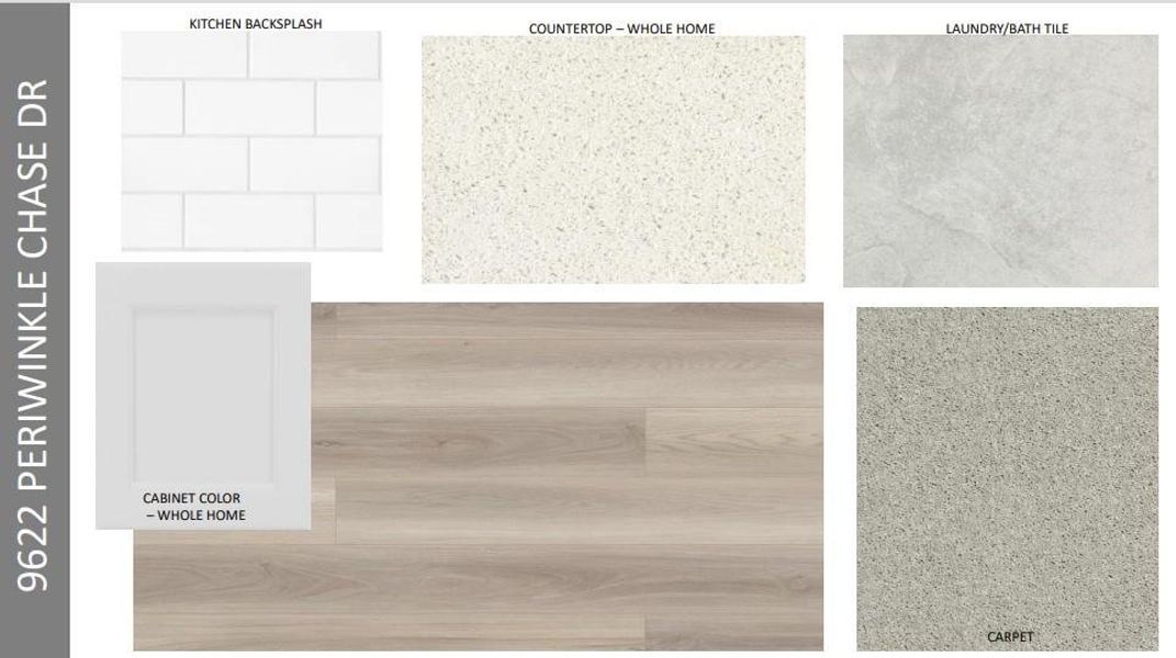 9622 Periwinkle Chase Drive design selections.  Home is under construction and selections are subject to change.