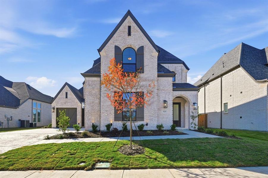 Front exterior of a new home in Quail Hollow: 72ft. lots, Rockwall, TX, highlighting curb appeal (Image 1).