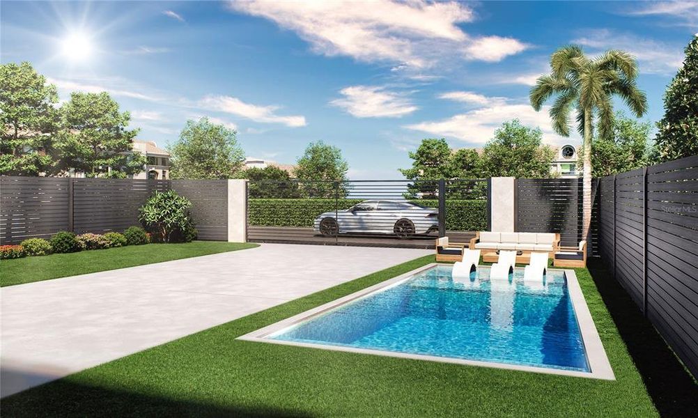 Exterior details and patio area of a home in , Tampa (Image 32).