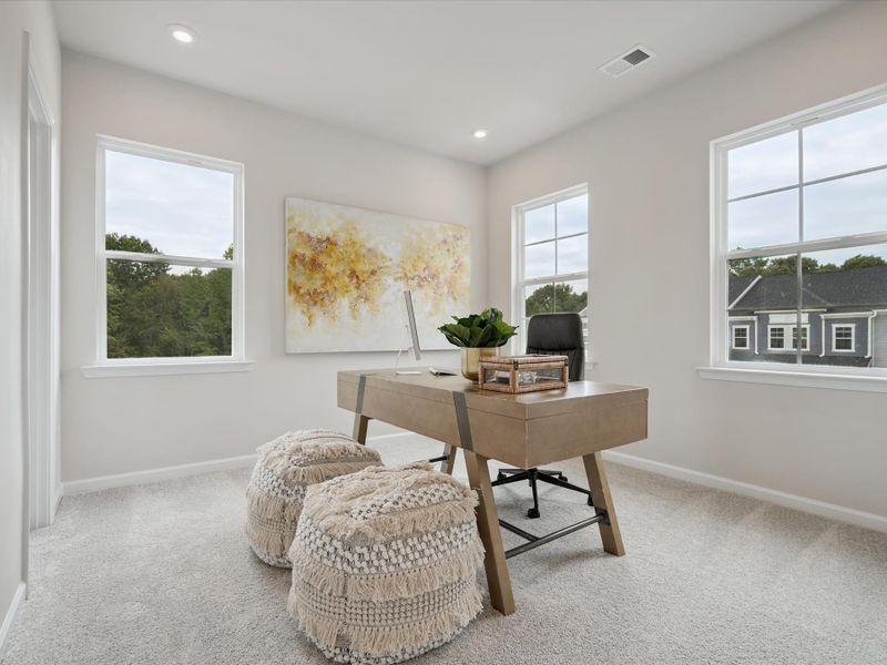 Representative furnished interior of a home built from the Stuart by Tri Pointe Homes in Millstone, Cramerton (Image 15).