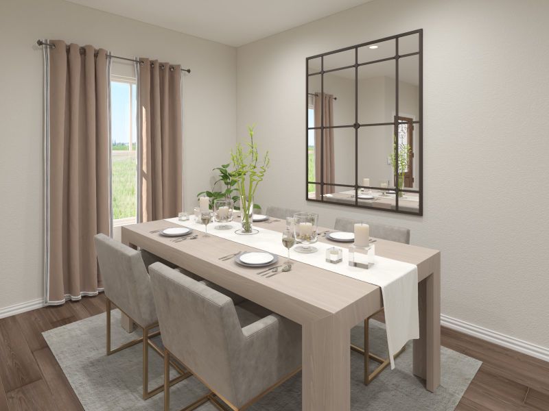 Furnished interior view inside a new home in Cibolo Hills West - Spring Series, Fort Worth (Image 5). Furnished interior view inside a new home in Cibolo Hills West - Spring Series, Fort Worth (Image 5).