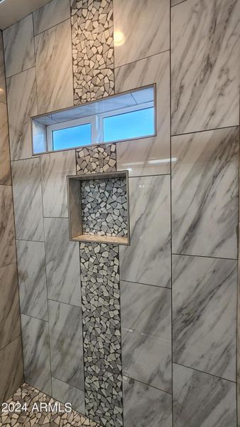 Waterfall Shower tile work