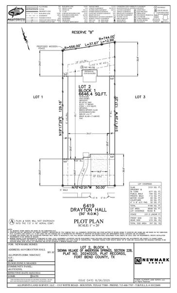 2D floor plan layout of this home in Sienna 45', 50', Missouri City, TX (Image 3).