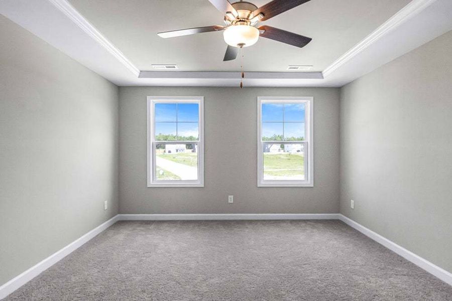Representative unfurnished interior of a home built from the Pamlico by Caviness & Cates Communities in Bartlett Manor, Youngsville (Image 59).