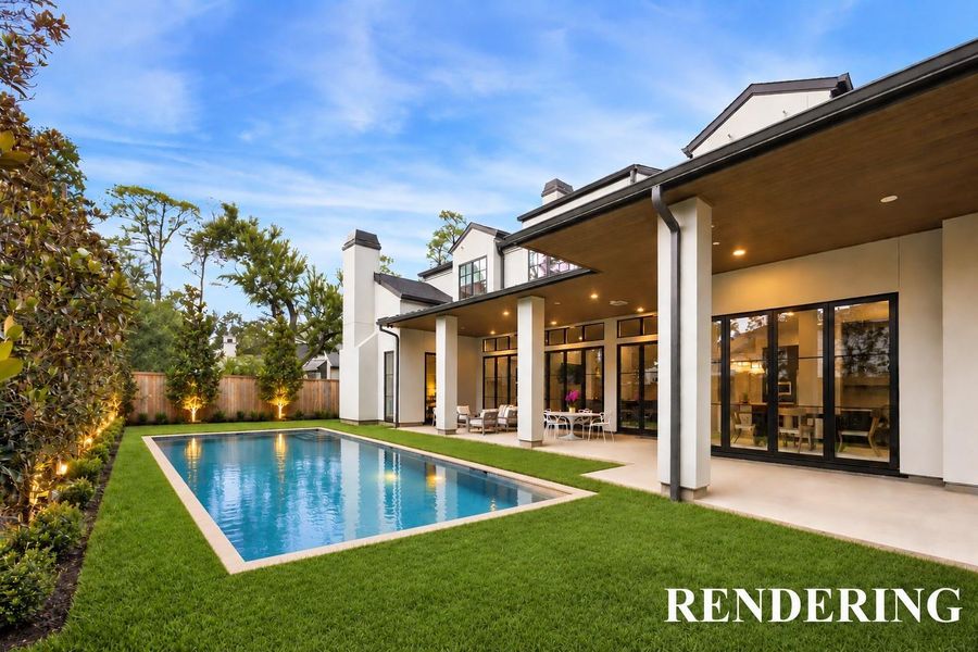 Room for a pool, buyer to verify approval with city, permeable coverage, etc.