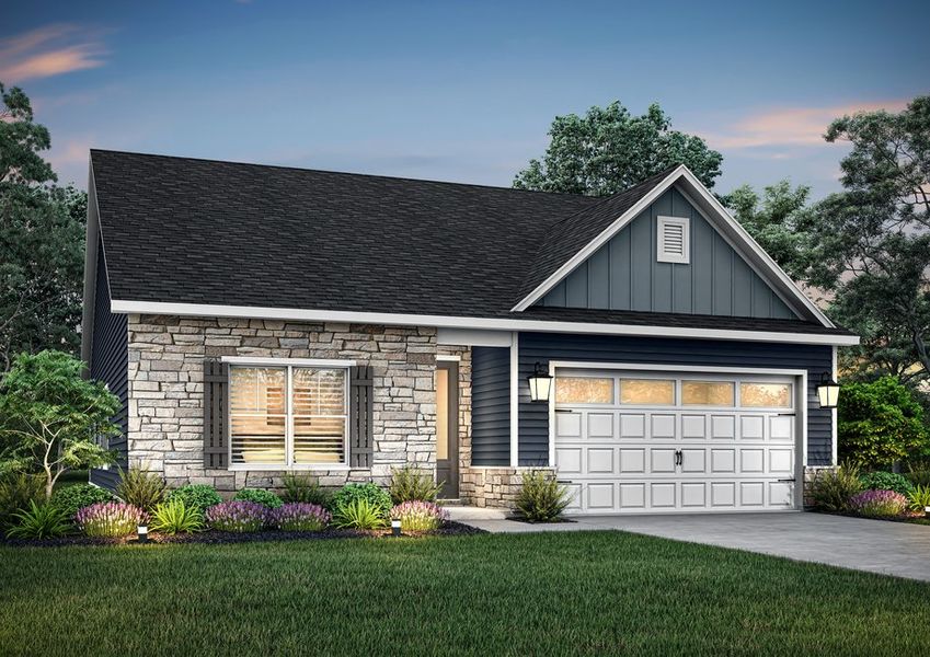 Dusk rendering of the Cary elevation 2.