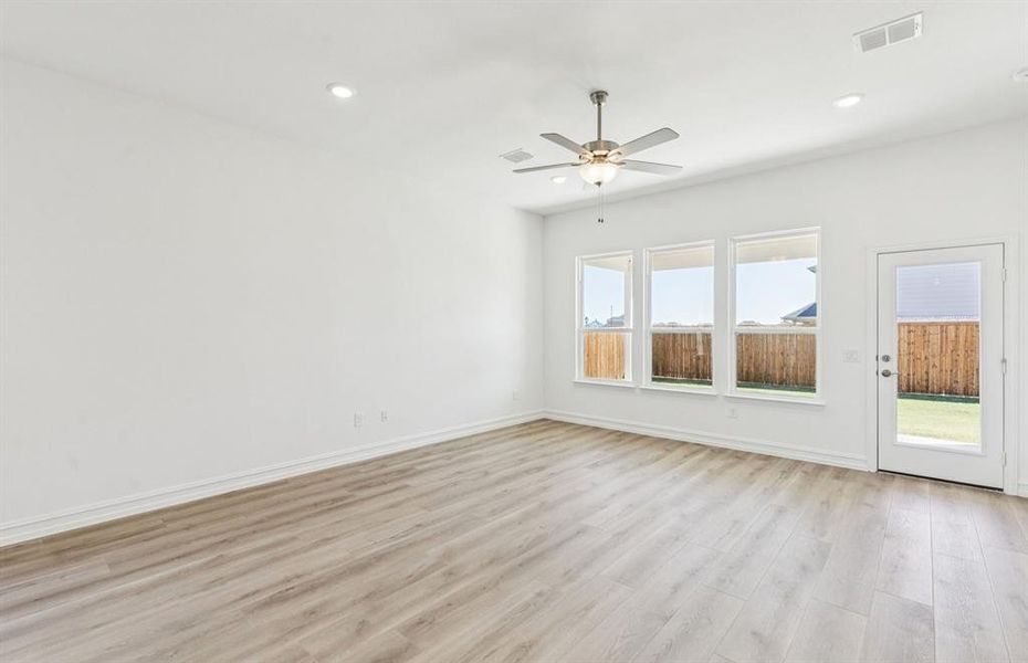 Spacious gathering room with large windows Spacious gathering room with large windows