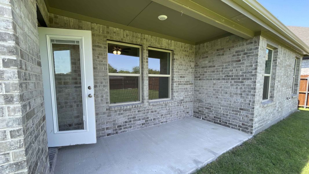 Exterior details and patio area of a home in Elevon, Lavon (Image 2). Exterior details and patio area of a home in Elevon, Lavon (Image 2).