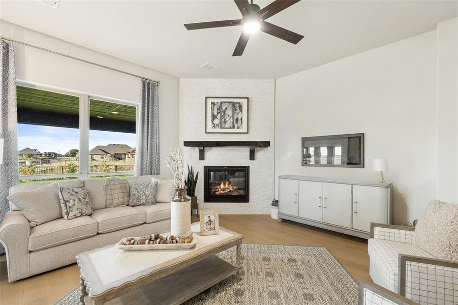 Furnished interior view inside a new home in Abe's Landing, Granbury (Image 11). Furnished interior view inside a new home in Abe's Landing, Granbury (Image 11).