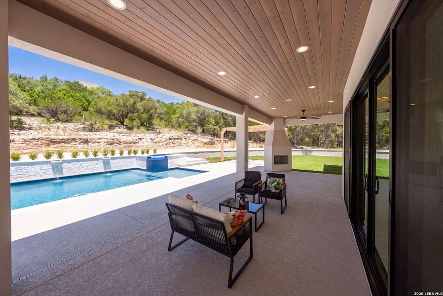 Exterior details and patio area of a home in , Boerne (Image 42).