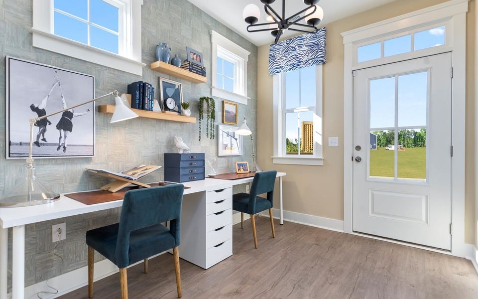 Representative furnished interior of a home built from the Lennox by Brookfield Residential in Townhomes at Wendell Falls, Wendell (Image 11).