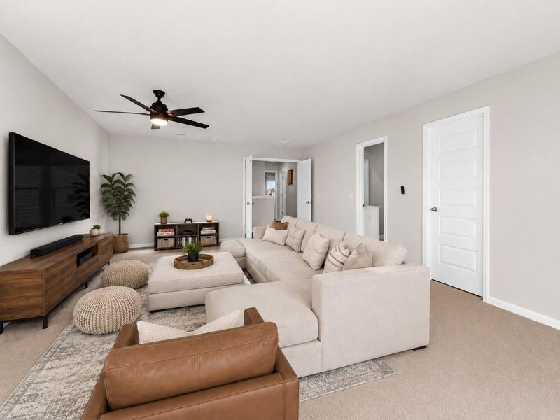 Furnished interior view inside a new home in Lindera Preserve at Cane Bay Plantation, Summerville (Image 30). Furnished interior view inside a new home in Lindera Preserve at Cane Bay Plantation, Summerville (Image 30).