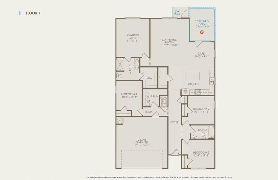 Ibis Floor Plan, Quick Move-In Home, Floor 1