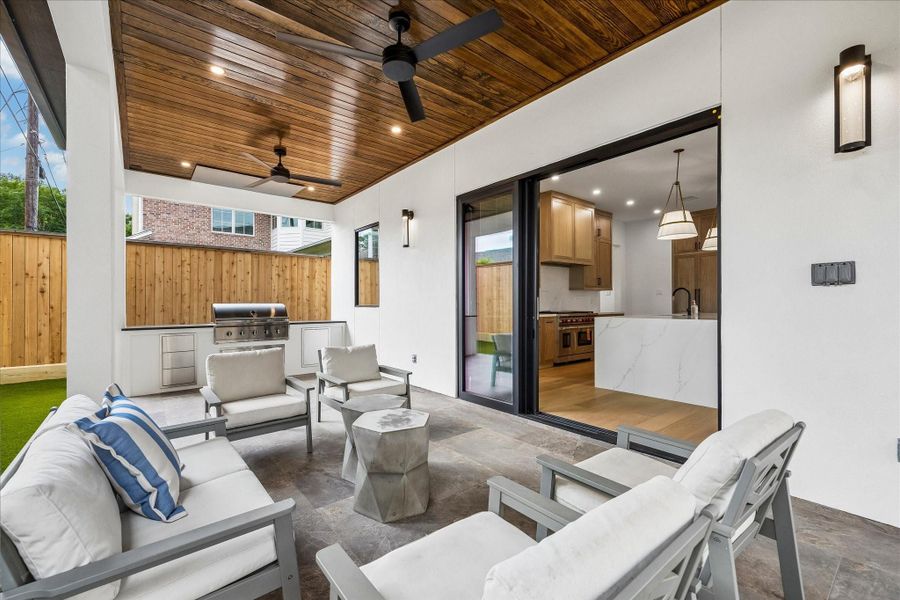 Exterior details and patio area of a home in , Houston (Image 3).