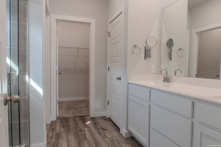 Furnished interior view inside a new home in The Meadows at Hunters Ranch, San Antonio (Image 12). Furnished interior view inside a new home in The Meadows at Hunters Ranch, San Antonio (Image 12).