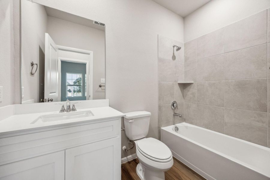 Furnished interior view inside a new home in Saint Tropez, Huffman (Image 7). Furnished interior view inside a new home in Saint Tropez, Huffman (Image 7).