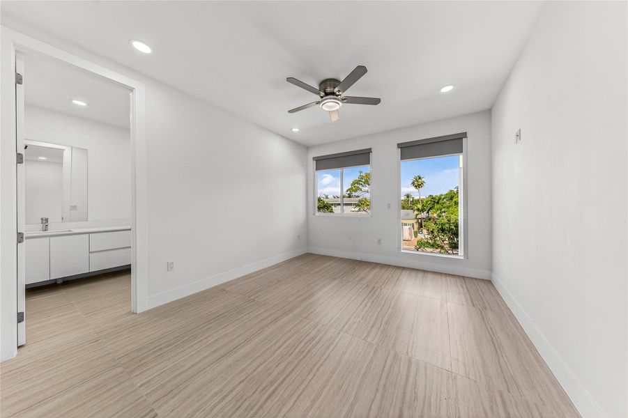 With view into en suite bath