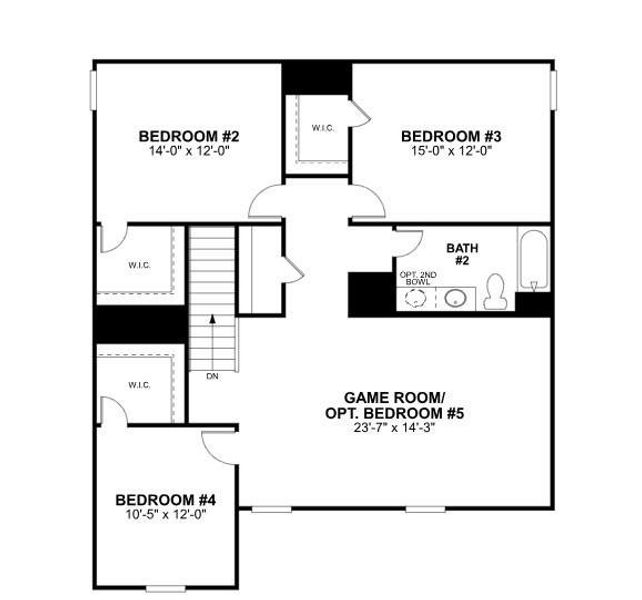 2D floor plan layout of this home in Magnolia Ridge, Magnolia, TX (Image 6).