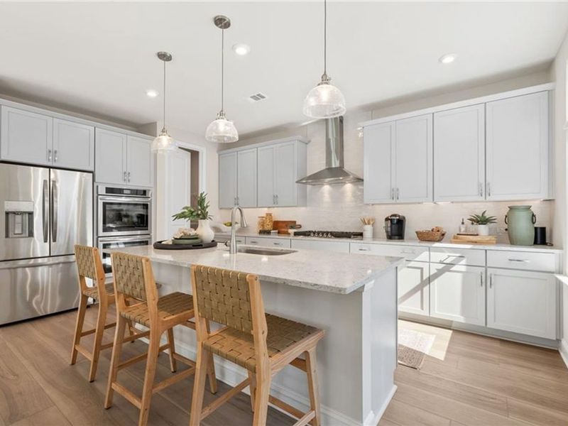 Furnished interior view inside a new home in Melody Lakeside Estates, Buford (Image 8).