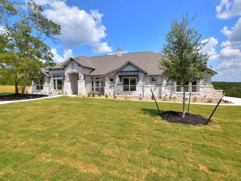 Representative exterior photo of a completed home built from the Coronado I by Giddens Homes in Clearwater Ranch, Liberty Hill, TX (Image 31).